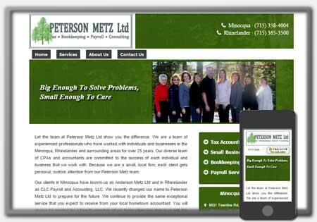 Acounting Firm Web Designs by Northwoods Web Designs