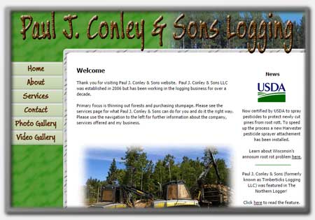 Forestry Web Designs by Northwoods Web Designs
